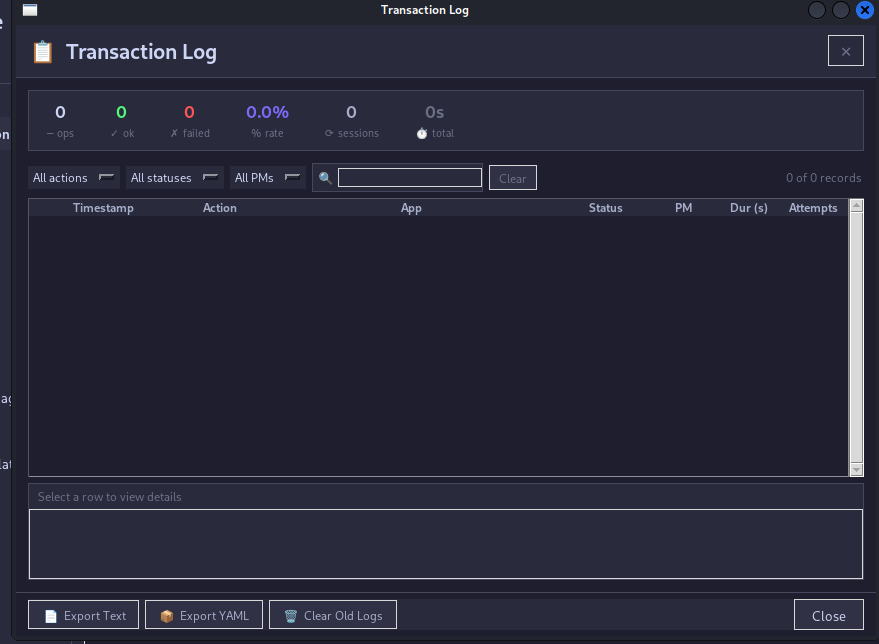 Transaction Log viewer